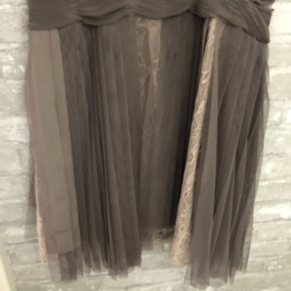 BCBGMaxAzria Pleated Contrast Lace Dress - Picture 8 of 8